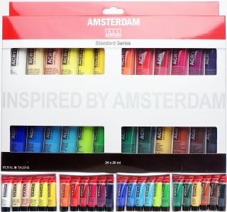 Amsterdam Talens, komplet farb akrylowych 24x20 ml